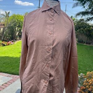Sisley Tan Long Sleeve Button Down Shirt